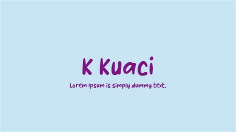 K Kuaci Font : Download Free for Desktop & Webfont