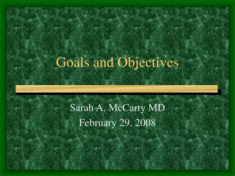 Ppt Goals And Objectives Powerpoint Presentation Free Download Id 511906