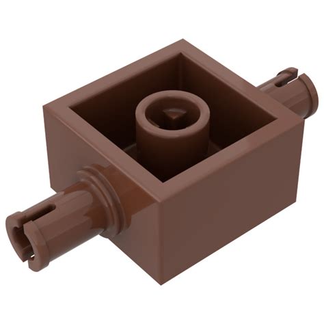 Lego Reddish Brown Brick X With Pins And Axlehole