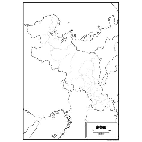 京都府の白地図 白地図専門店