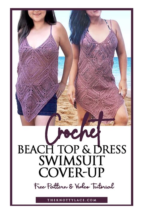 Crochet Granny Squares Cover Up Free Pattern And Video Crochet Beach Wear Pattern Crochet