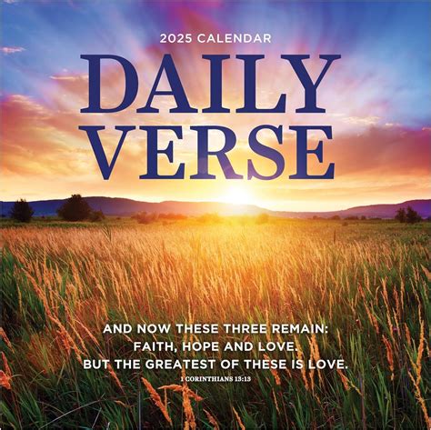 Christian Wall Calendar 2025 Monthly Bible Verse Wall