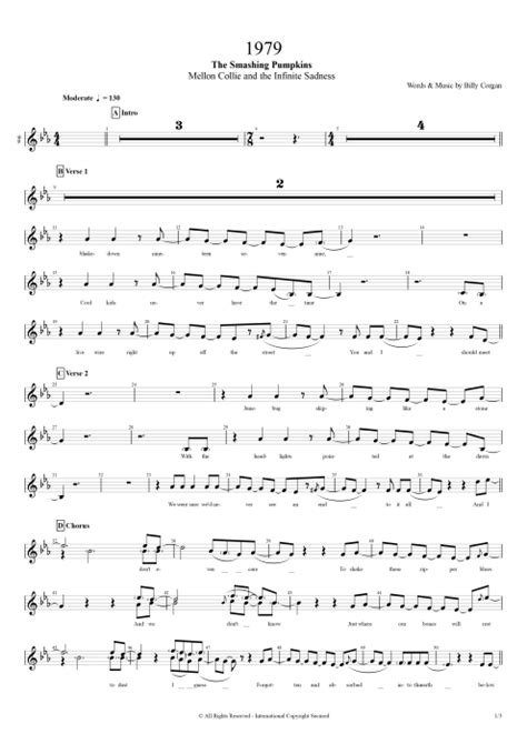 Tab By The Smashing Pumpkins Guitar Pro Full Score Mysongbook