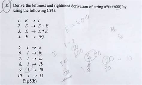 Solved b. Derive the leftmost and rightmost derivation of | Chegg.com