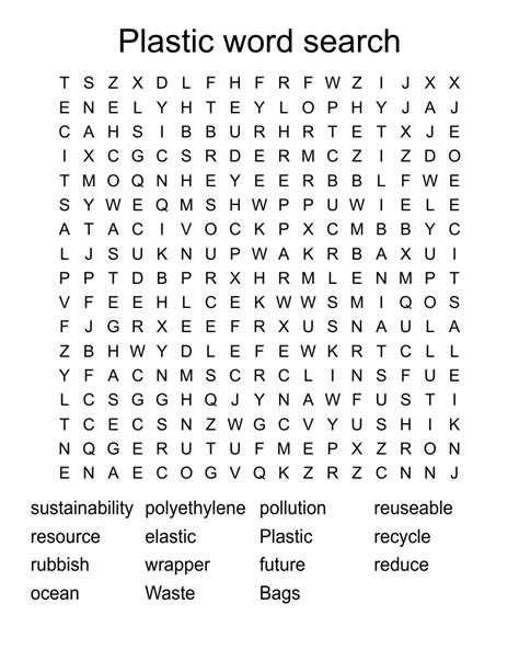 Plastic Word Search Wordmint