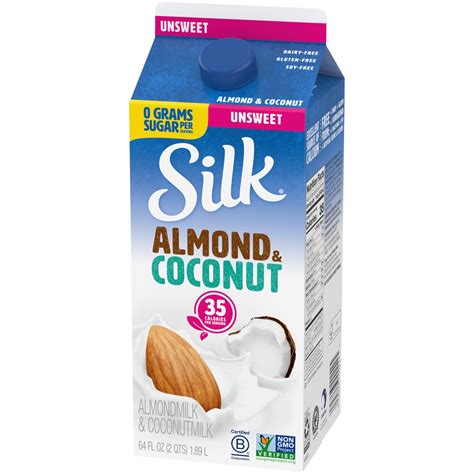 Silk Almond Coconut Milk Unsweet Dairy Free Gluten Free Seriously