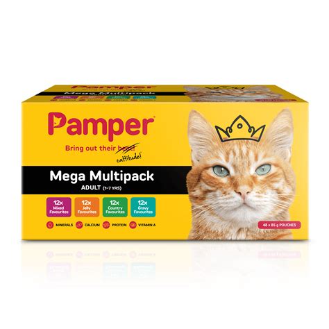 Pamper Fine Cuts Cat Mega Multipack Gravy Favourites 4 X 12 X 85gm