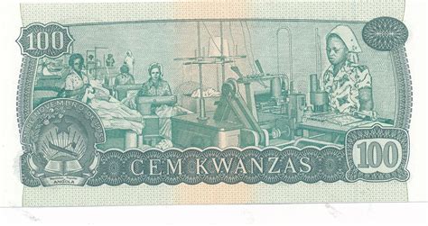 Angola Kwanzas Geldschein Banknote Cem Kwanzas Bankfrisch Unz