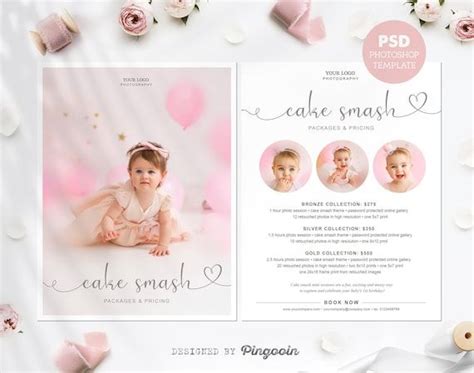 Price List Template Cake Smash Photography Pricing Guide Etsy