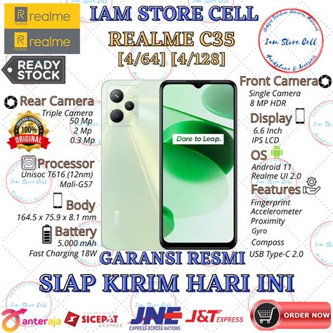 Jual Realme C35 4 64Gb 4 128Gb NEW Garansi Resmi Shopee Indonesia