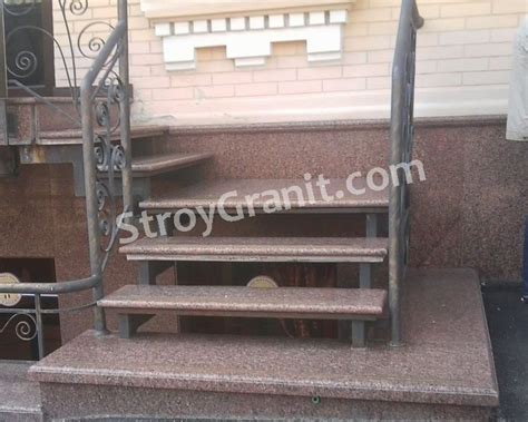 Гранитные ступени Коростышев, заказать лестницу из камня