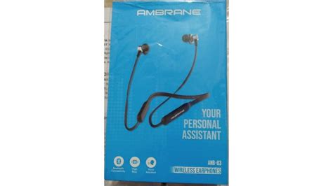 Wireless Black Ambrane Bluetooth Neckband Model Name Number Anb 83