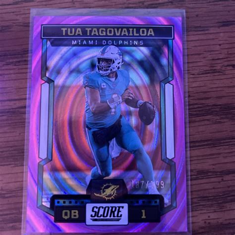 Panini Score Pink Tua Tagovailoa Dolphins Uniform Match