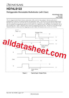 HD74LS122P Datasheet PDF Renesas Technology Corp