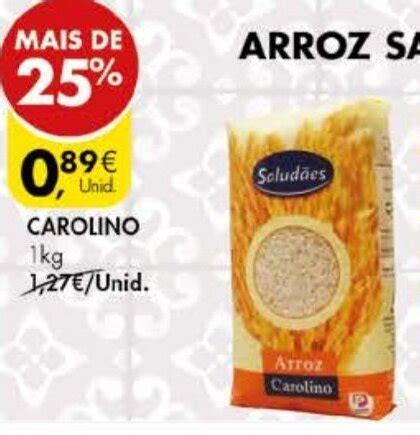 Promoção Arroz Saludães Carolino 1kg em Pingo Doce