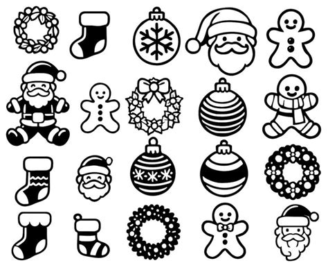 Christmas Svg Bundle Festive Svg Files For Cricut Christmas Clipart Svg