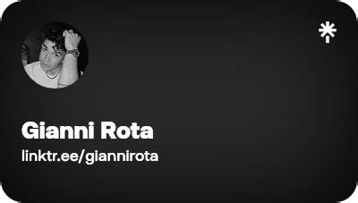 Gianni Rota Instagram TikTok Linktree