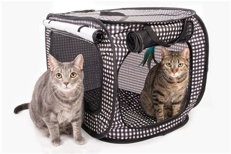 Cat Crate, Stress Free Travel Cat Kennel, Portable Indoor Outdoor Pet Crate, Cat Carrier Cat ...