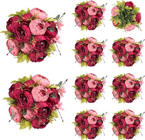 Amazon BLOSMON Artificial Flowers Balls Centerpieces 10 Pcs 9 5