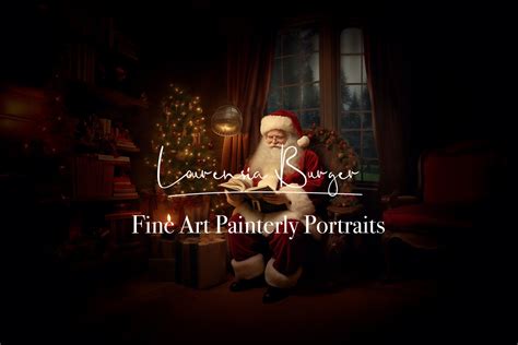 Santa Clause Christmas Digital Background1 — Lourensia Burger Fine Art Painterly Portraits