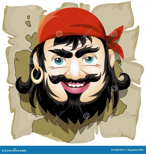 The Smiling Pirate Stock Vector Illustration Of Isolated