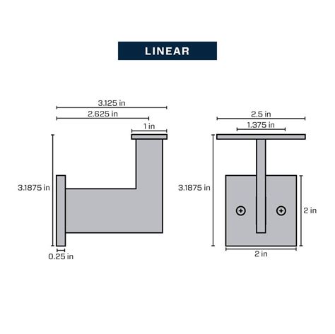 Linear Handrail Bracket 1 4 Steel Plate Bracket Wall Mount Rail