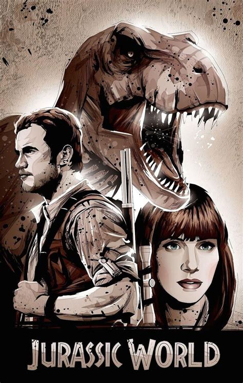 Jw Art Jurassic World Movie Poster Jurassic Park Trilogy Jurassic Movies Jurassic World 2015