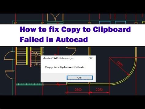 How To Fix Copy To Clipboard Failed In Autocad Youtube