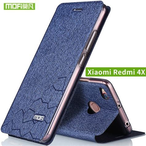 Xiaomi Redmi 4x Case Cover Flip Leather Xiami Redmi 4x Case Silicone Tpu Back Original Mofi