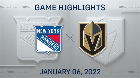 Nhl Highlights Rangers Vs Golden Knights Jan Youtube