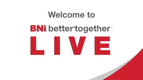 Bni Better Together Youtube Live Session Youtube