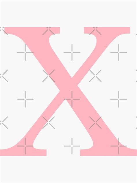 Letter X Light Pink Color Sticker For Sale By Funstudio Redbubble