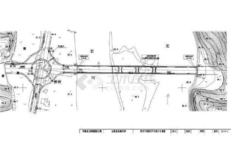 某桥位平面图及平交道口工程施工图cad图纸下载 土木在线