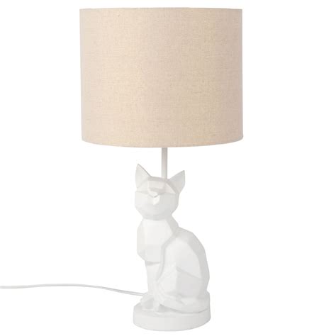 Lampe Katze mit weißem Lampenschirm | Maisons du Monde