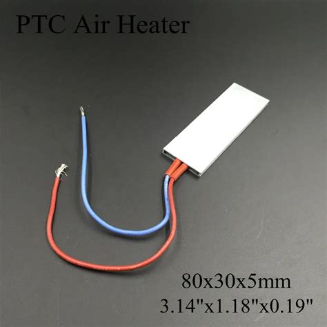 5 Pieces Lot 12V 24V 110V 220V 80x30x5mm PTC Thermostat Aluminum