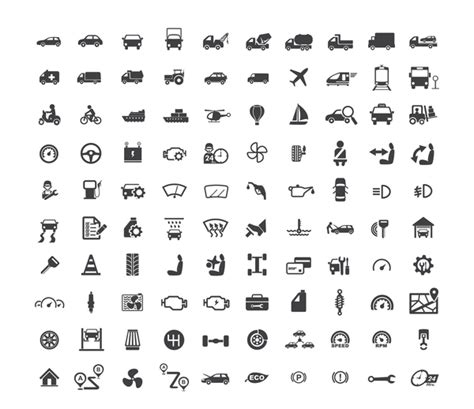 100 Transportation icons set free download