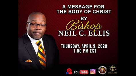 A Message From The Lord By Bishop Neil C Ellis Youtube