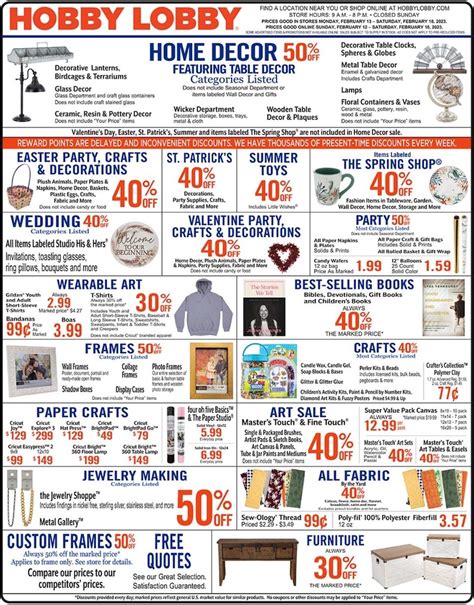 Hobby Lobby Weekly Ad Sale Feb Weeklyads