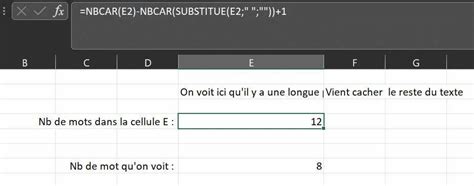 Compter Le Nombre De Mot Que L On Voit Dans Une Cellule Qui En Comporte Plu