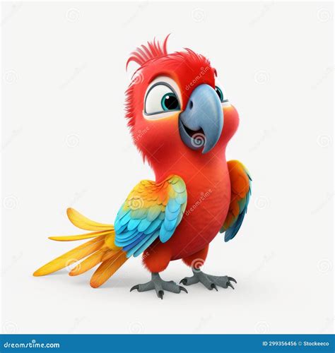 Colorful Cartoon Parrot Illustration with Inventive Character Design ...