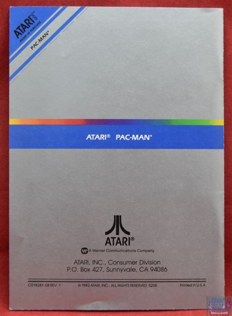 Hot Spot Collectibles And Toys Atari 5200 Pac Man Instruction Booklet