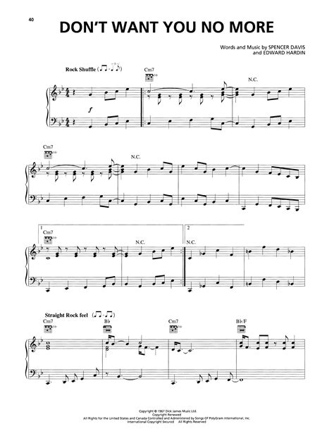 Download Don't Want You No More - The Allman Brothers Band | Piano Solo