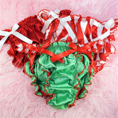 Christmas Edition Ruffled Sissy Panties Ruffled Frilly Girly String