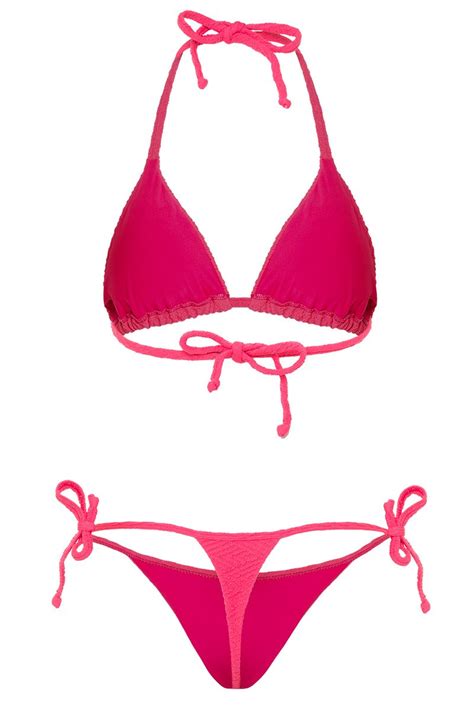 Bikini Bronceador Alabama Tie Fucsia Oleaje Swimwear