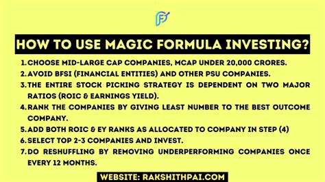 Magic Formula Investing - Meaning Features & Benefits Explained: