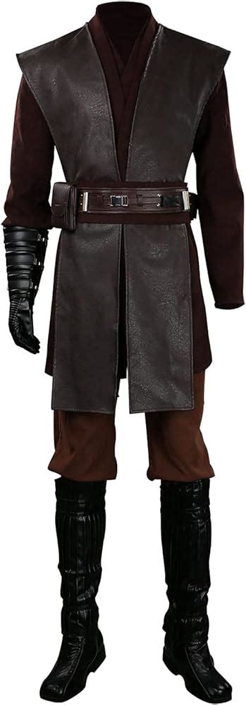 Anakin Skywalker Cosplay Costume Brown No Clock Costume Suit Halloween