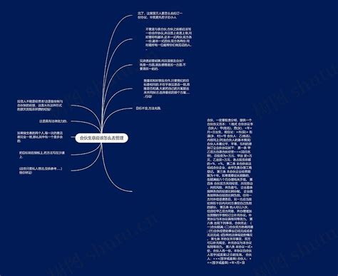 合伙生意应该怎么去管理思维导图编号p7534557 Treemind树图