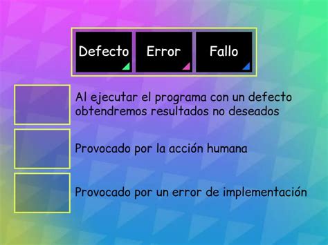 Error Fallo Y Defecto Match Up