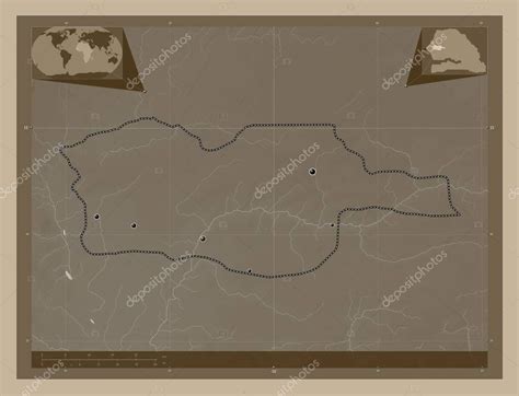 Diourbel Regi N De Senegal Mapa De Elevaci N Coloreado En Tonos Sepia