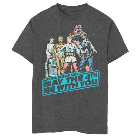 Boys 8 20 Star Wars May The 4th Be With You Group Poster Graphic Tee May The 4th Be With You